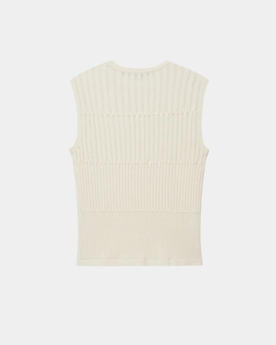 Andersson Bell Ecru Sleeveless Cotton T-Shirt for Men