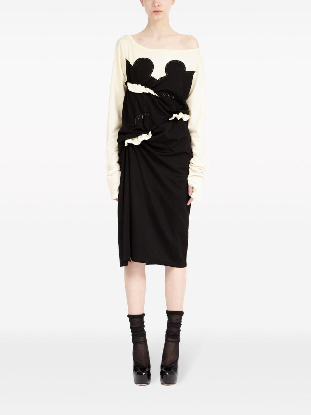 Maison Margiela Long Sleeve Midi Dress SS24 Black