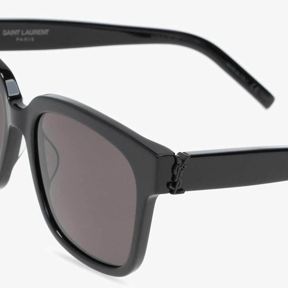 Saint Laurent Monogram YSL Black Acetate Square Sunglasses