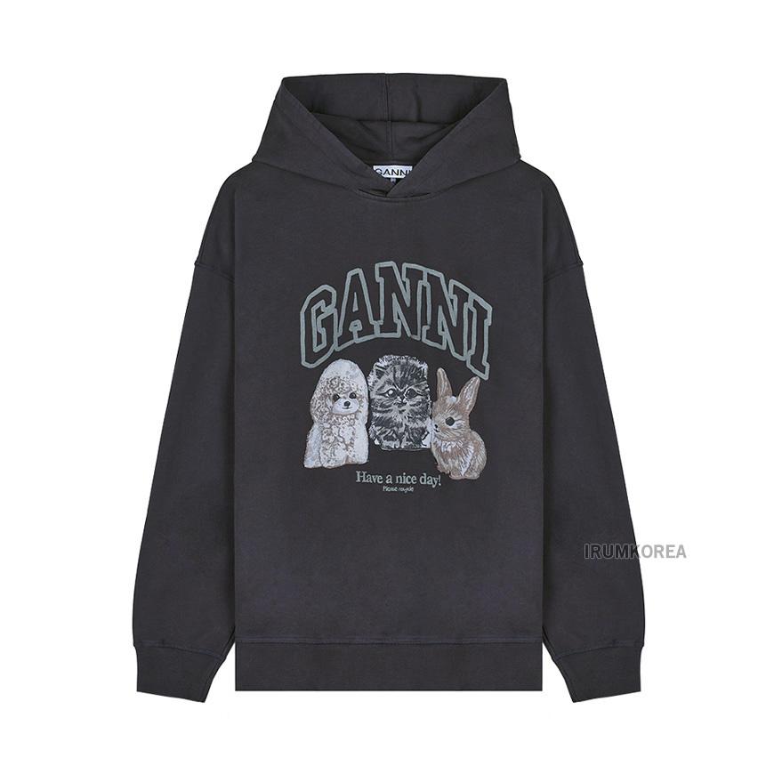GANNI Women’s Animal Print Hoodie T4270 252