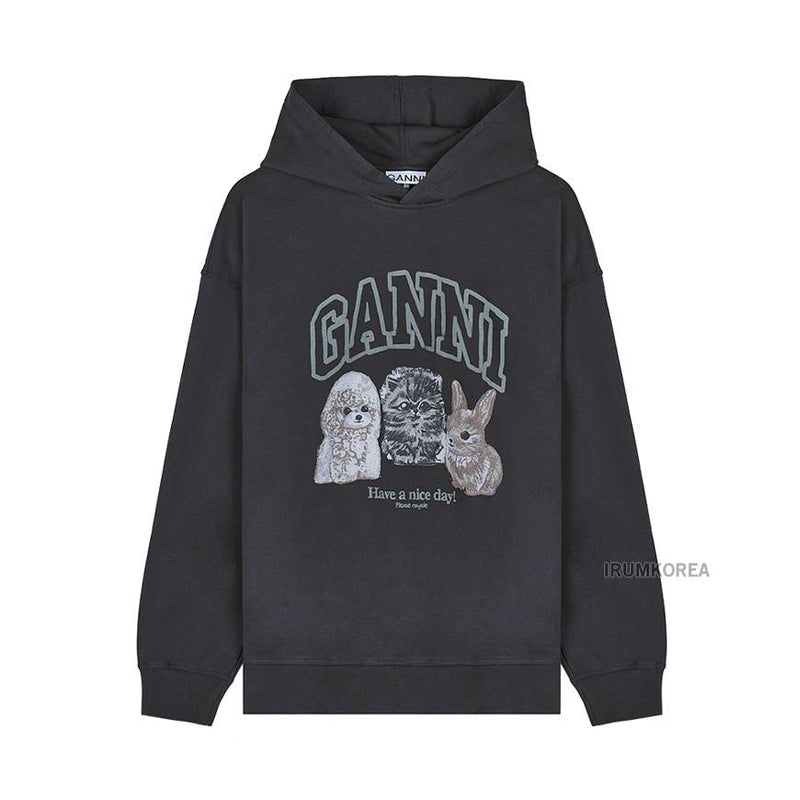 GANNI Women’s Animal Print Hoodie T4270 252