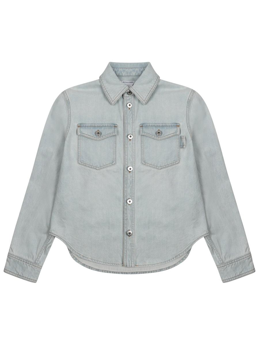 Bottega Veneta Long Sleeve Cotton Shirt Women’s Blue