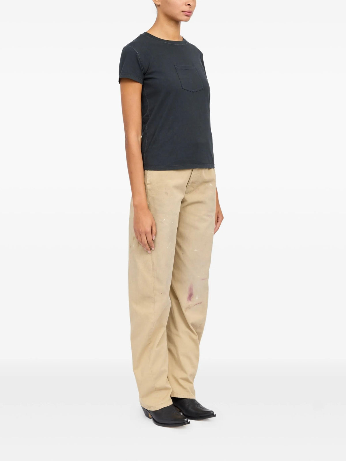 Maison Margiela Short Sleeve Cotton T-Shirt White Women