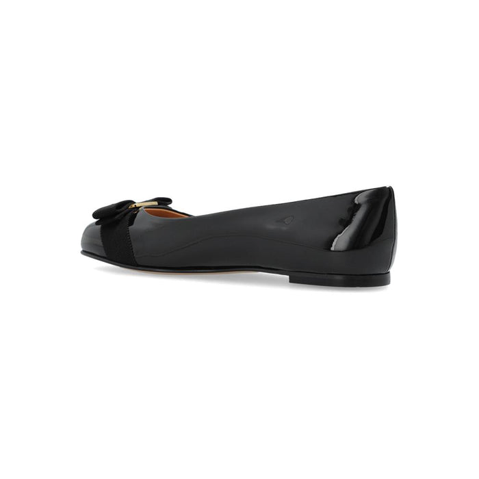 Ferragamo Black Varina New Ballet Flats 0782036