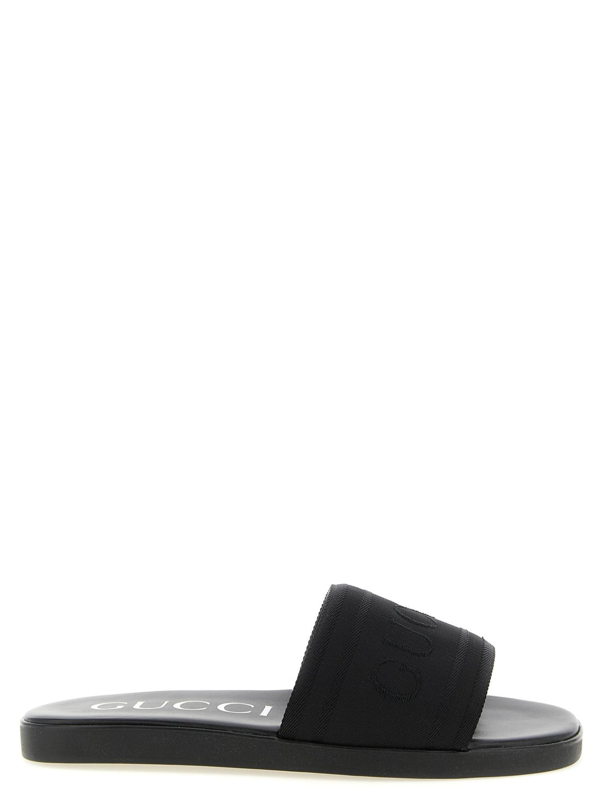 GUCCI Black Leather Sandals for Men