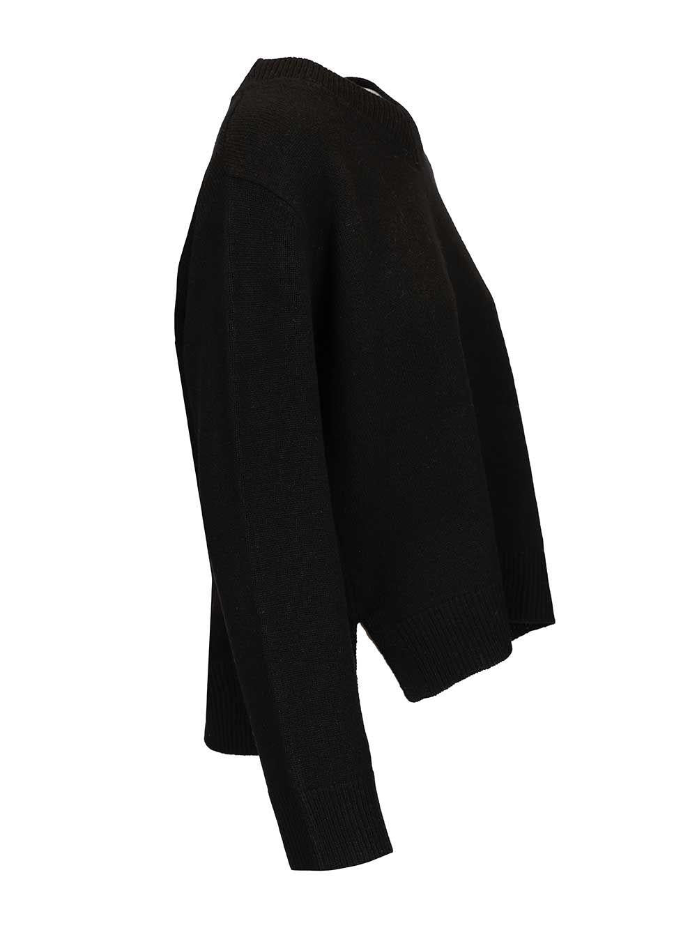 Maison Kitsune Wool Turtleneck Sweater Black Women’s Knitwear