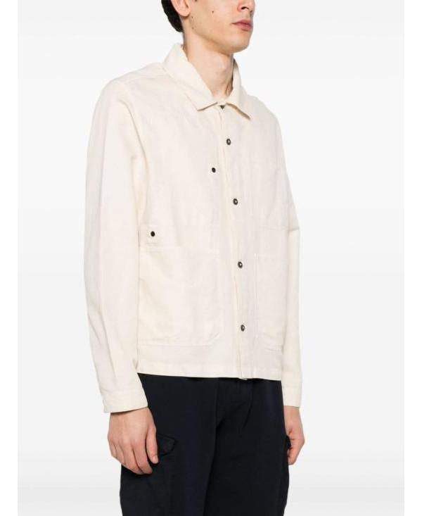 CP Company Cotton Linen Lens Overshirt Long Sleeve Shirt