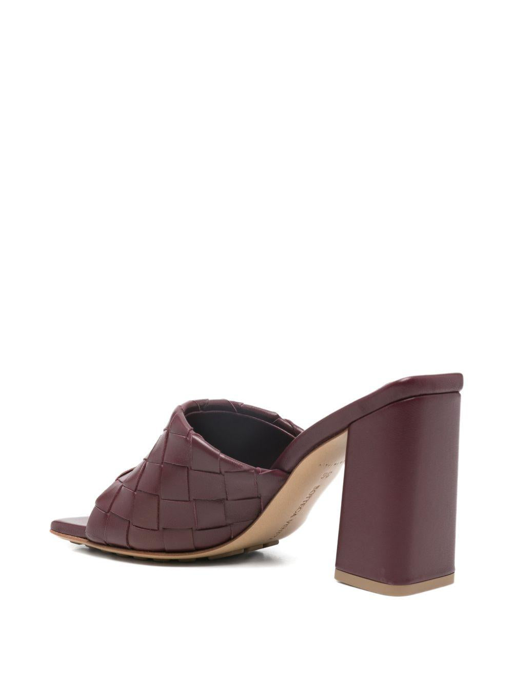 Bottega Veneta Leather Strappy Sandals Brown Women’s