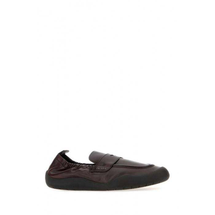 PRADA Men's Speed Lock Leather Loafers Black