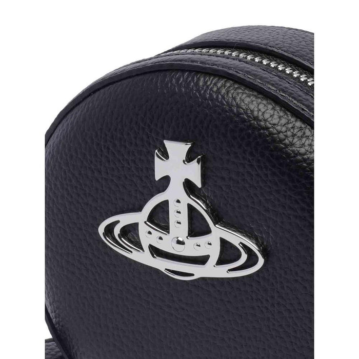 Vivienne Westwood Round Mini Crossbody Bag Black Leather