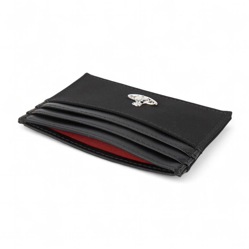 Vivienne Westwood Black Leather Women’s Card Holder Wallet
