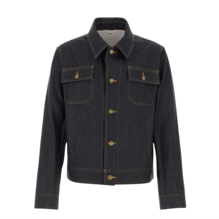 THOM BROWNE Selvedge Denim Back Strap Jacket