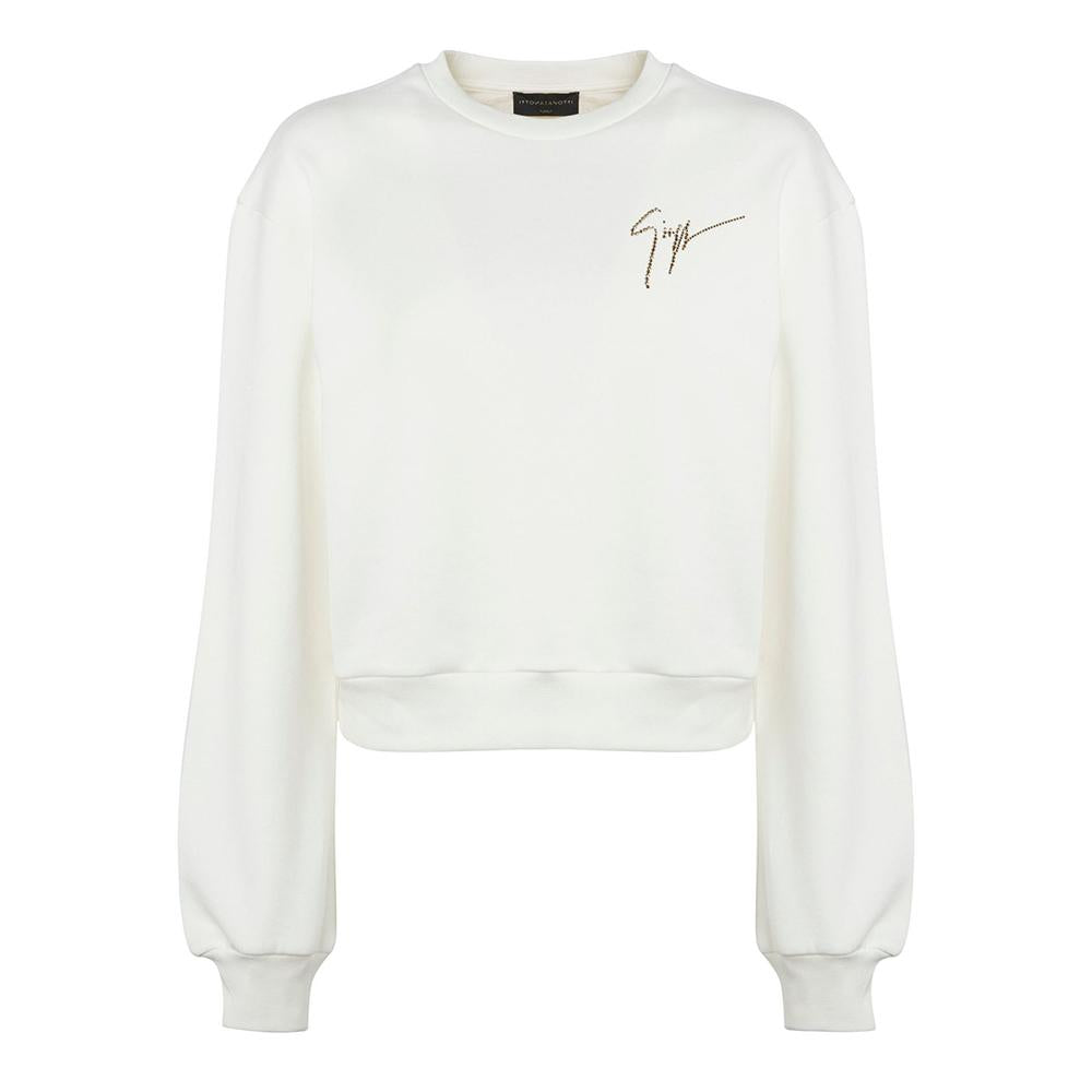 Giuseppe Zanotti Embellished White Sweatshirt for Women