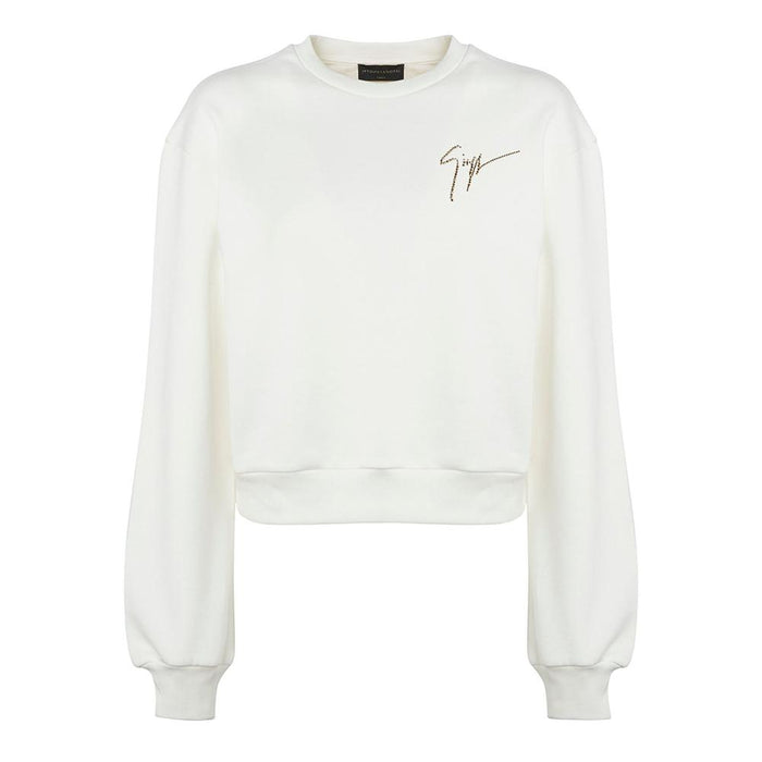 Giuseppe Zanotti Embellished White Sweatshirt for Women