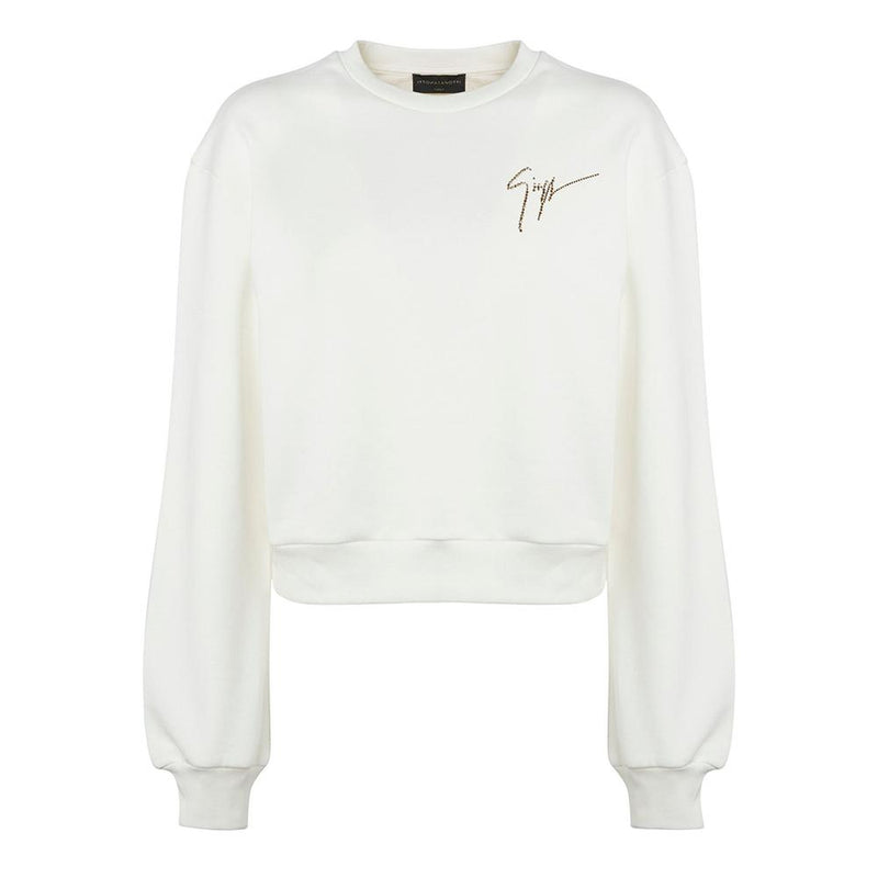 Giuseppe Zanotti Embellished White Sweatshirt for Women