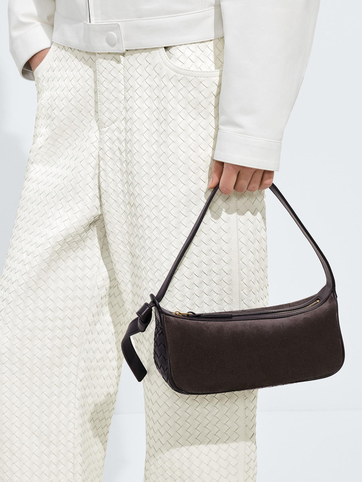 Bottega Veneta Leather Shoulder Bag Black