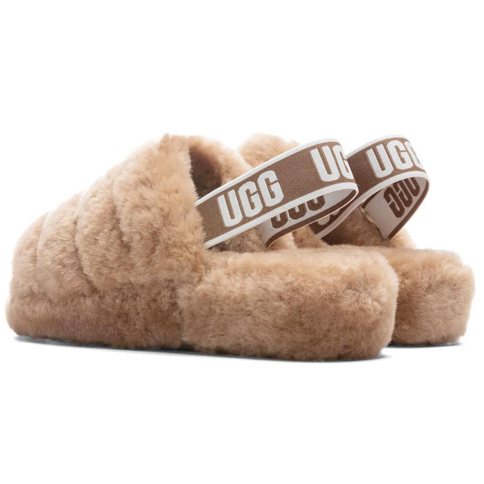 Ugg Fluff Yeah Slide Faux Fur Sandals Chestnut 1095119 CHE