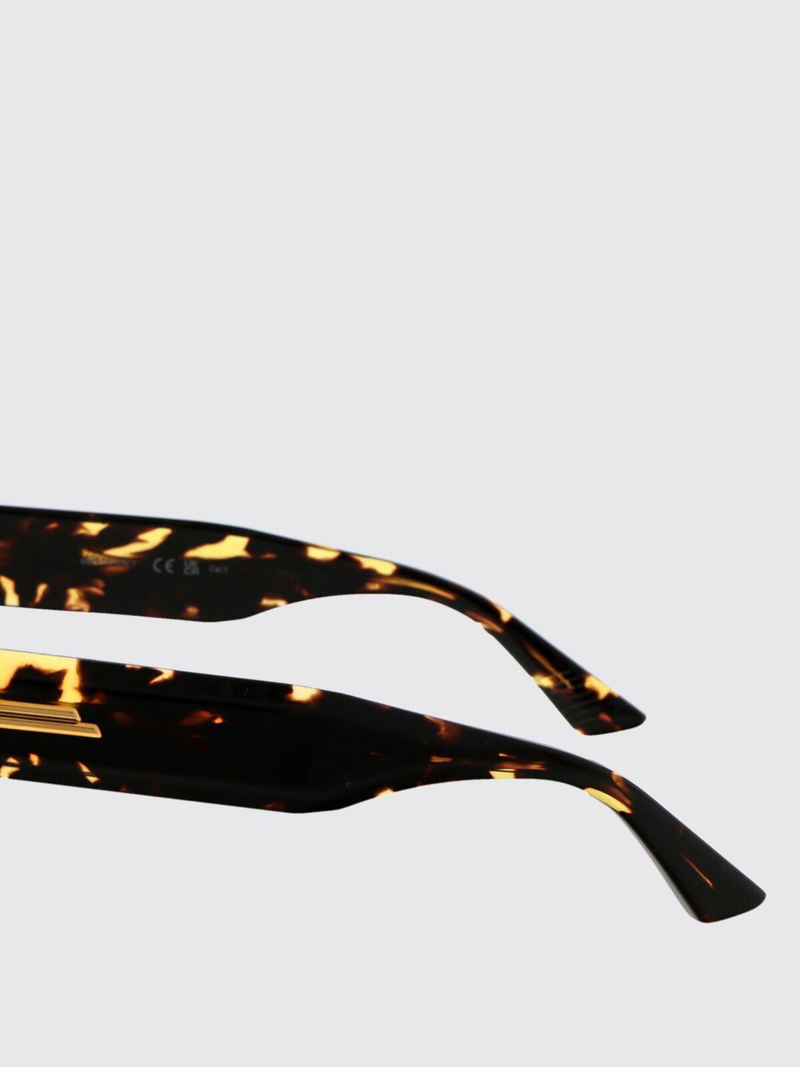 Bottega Veneta Black Acetate Rectangle Sunglasses