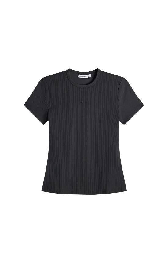 J LINDEBERG Short Sleeve T-Shirt Women’s Casual Top Whit BWJT150989999 BLACK DOM