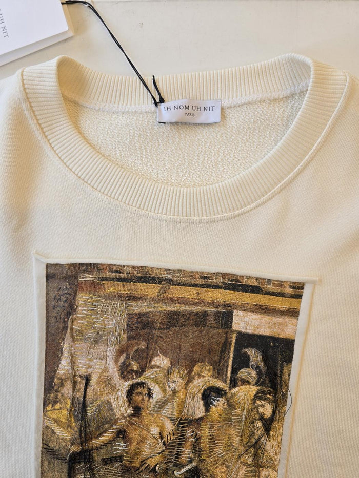 IH NOM UH NIT Achilles Patch Ivory Sweatshirt Men NMW18245 081