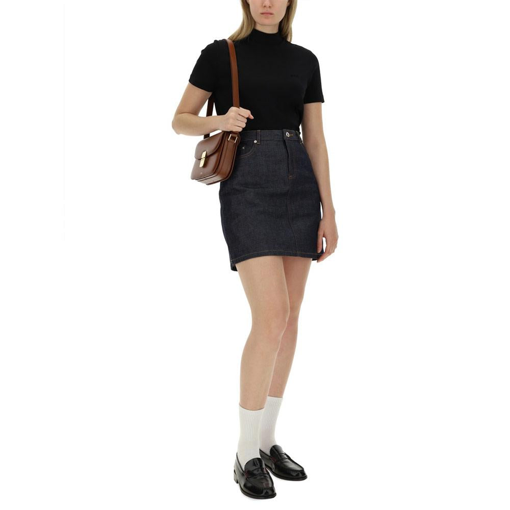 A.P.C. Women’s Standard Selvedge Denim Mini Skirt Navy