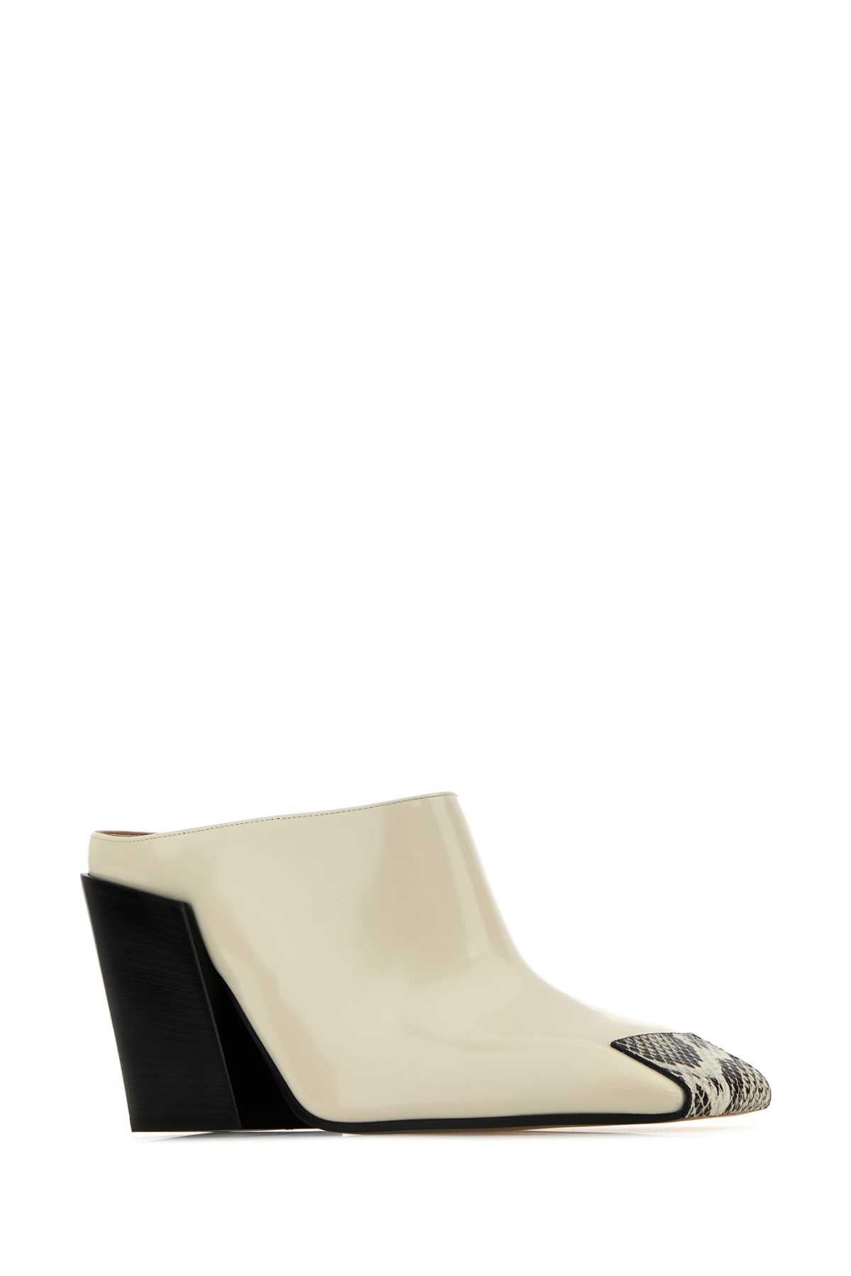Bottega Veneta Leather Wedge Heel Sandals Beige