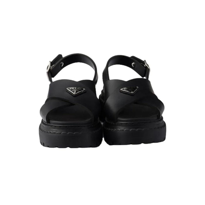 PRADA Rubber Black Women’s Sandals 1X102O 3LKK F0002