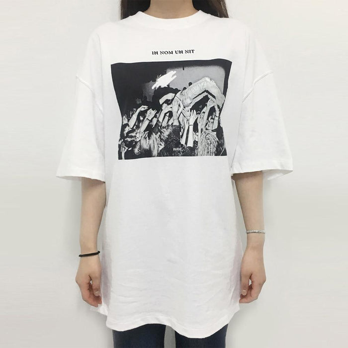 IH NOM UH NIT SS Wave White T-Shirt NUS19220 001