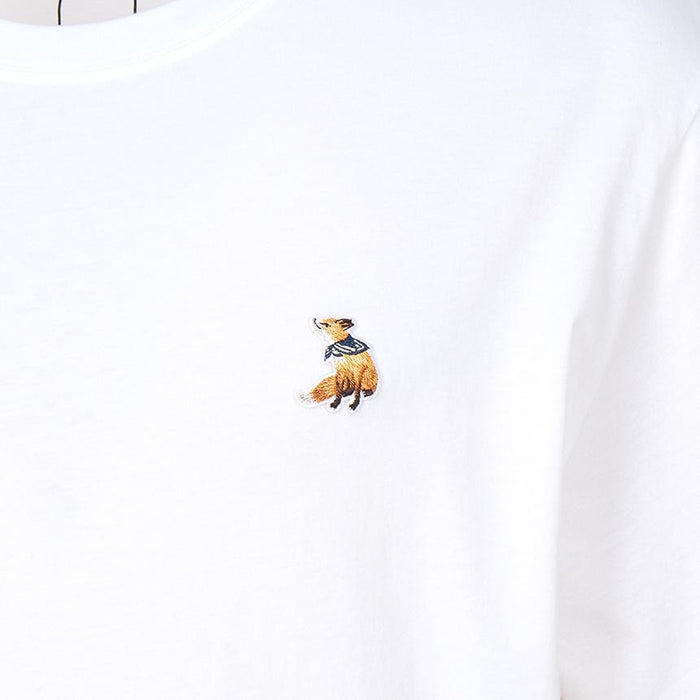 Maison Kitsune Dreaming Fox Mens Short Sleeve T-Shirt White