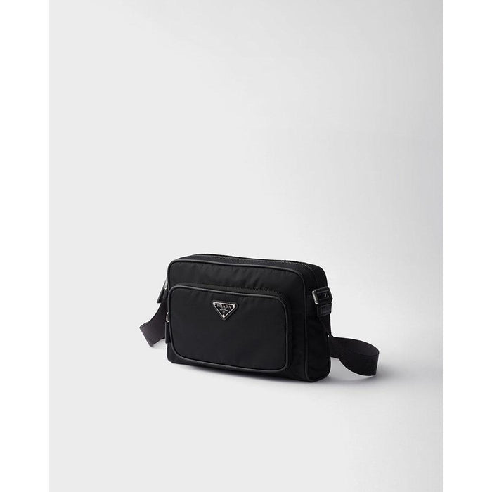 PRADA Re-Nylon Saffiano Leather Crossbody Bag Black Men