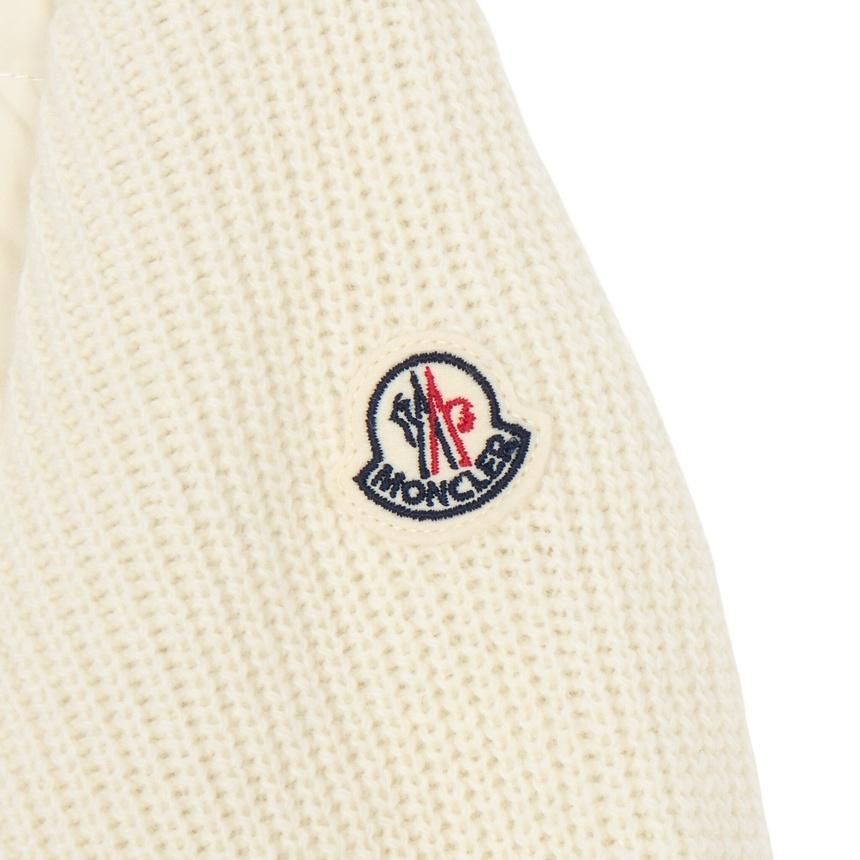 Moncler Kids Padded Cardigan White Knit Women’s