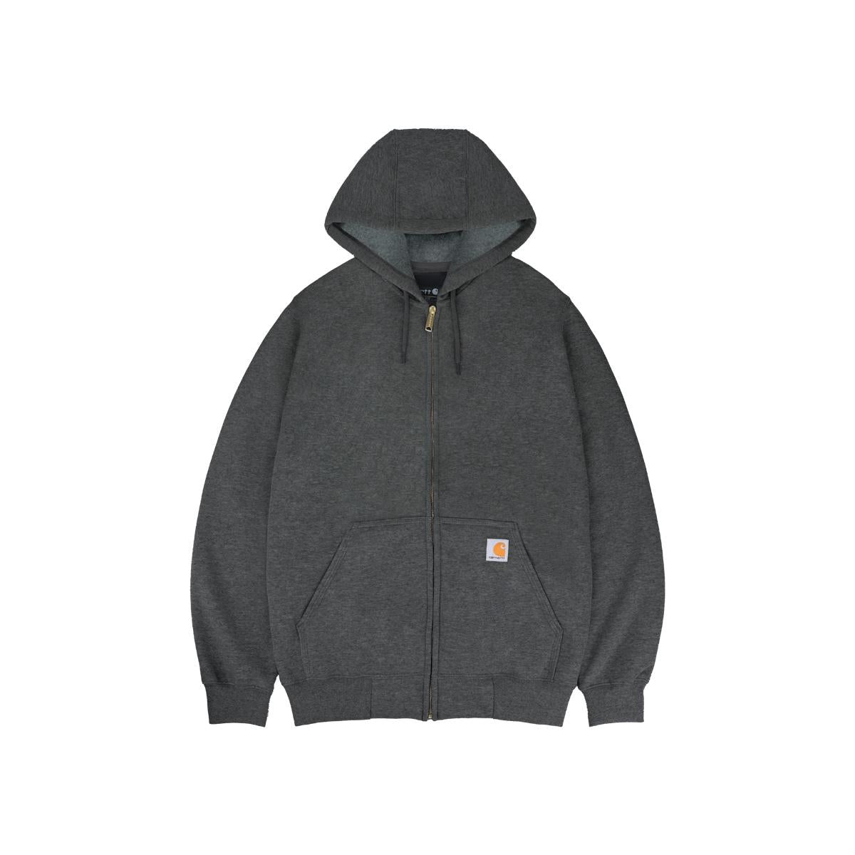 Carhartt Unisex Casual Loose Fit Midweight Zip Hoodie Carbon Heather K122