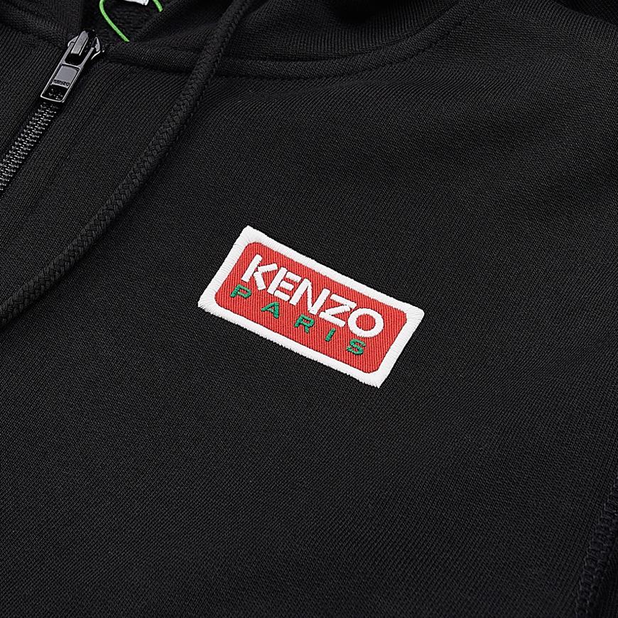 KENZO Logo Print Hooded Zip-Up Jacket for Women FD62SW0894MF 99J