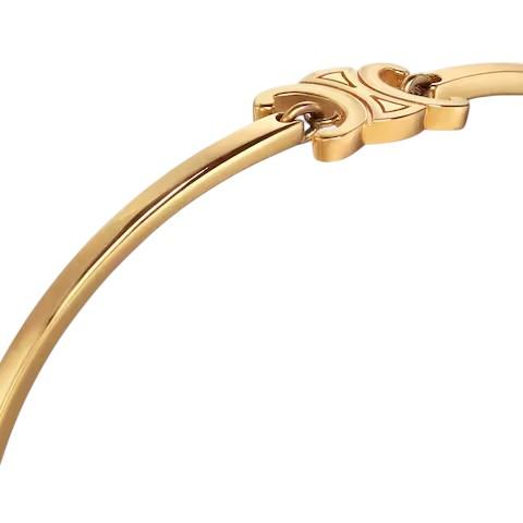 CELINE Triomphe Articulated Bracelet Gold Finish Brass