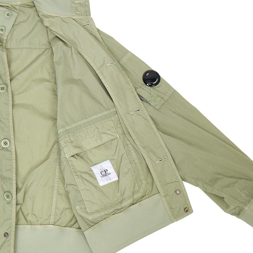 CP Company Men’s Bomber Jacket Green Nylon Zip-Up