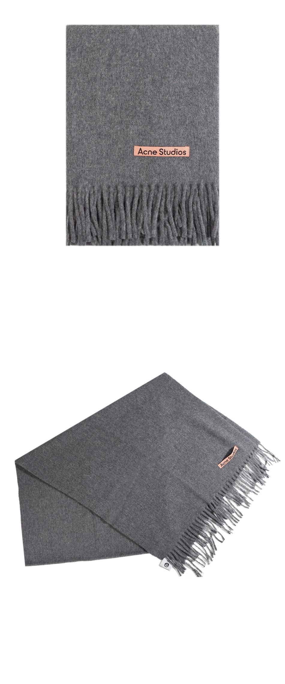 Acne Studios Narrow Heavy Wool Fringe Scarf 45x200 CA0210
