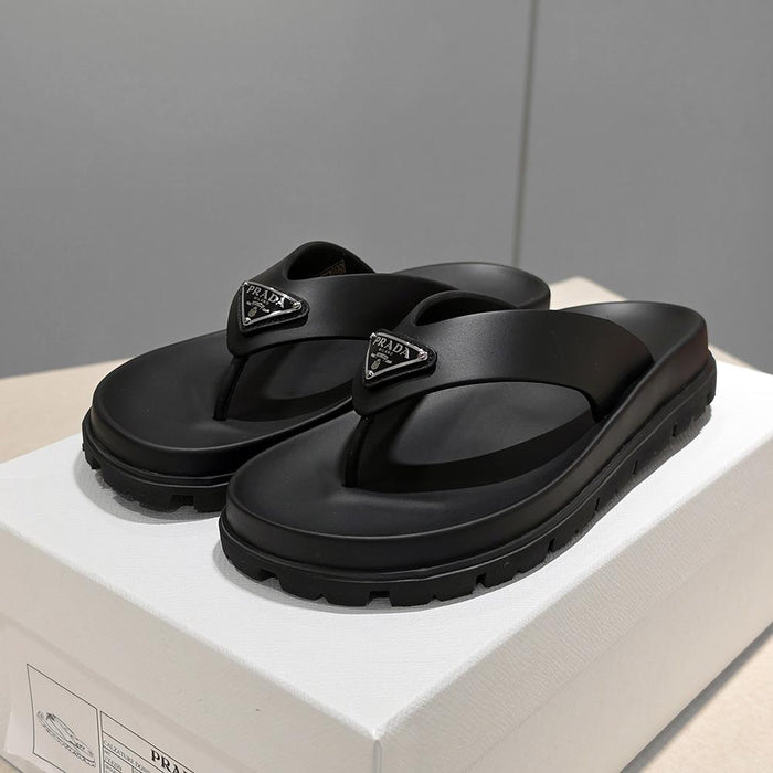 PRADA Men’s Rubber Chunky Sandals Black