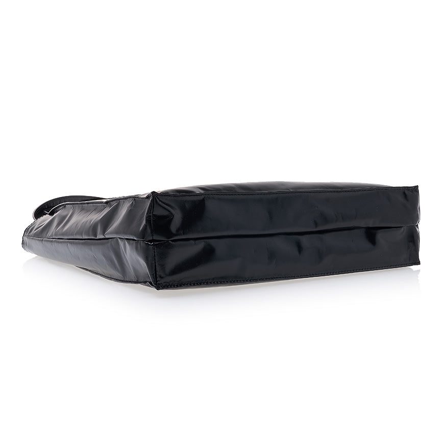 VALENTINO Garavani VLTN Logo Black Leather Unisex Tote Bag