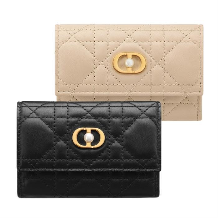 DIOR Jolie Glycine Leather Compact Wallet S3102UNJB