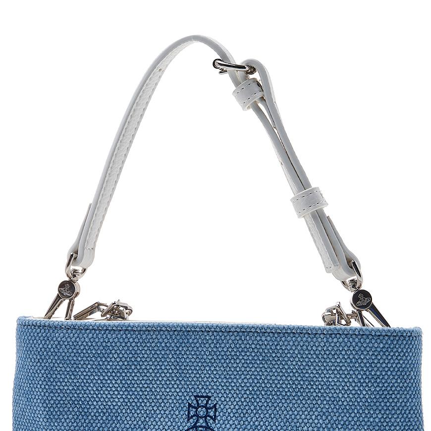 Vivienne Westwood Canvas Square Crossbody Tote Bag Black