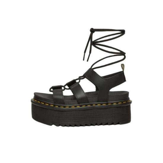 Dr.Martens Black Leather Platform Sandals 31538001 DOM