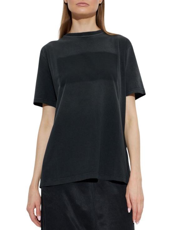 Maison Margiela Tonal Patch Cotton Jersey T-Shirt Black