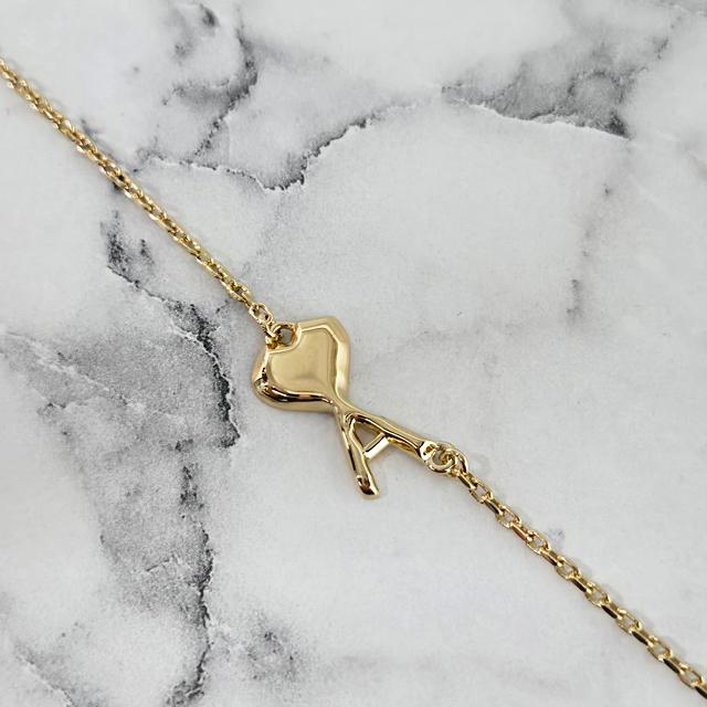 AMI Heart Logo Brass Hammered Bracelet UJW460 361 902