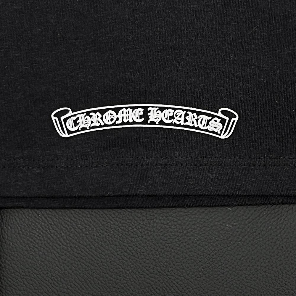 Chrome Hearts Horseshoe Roller Skate Ringer Short Sleeve T-Shirt Black/White