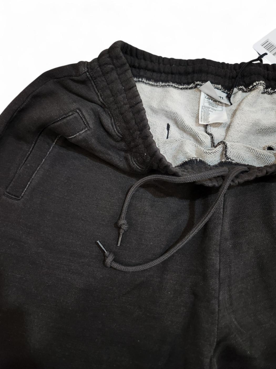 CARHARTT WIP Black Garment-Dyed INGO Sweat Shorts I034499 89GD