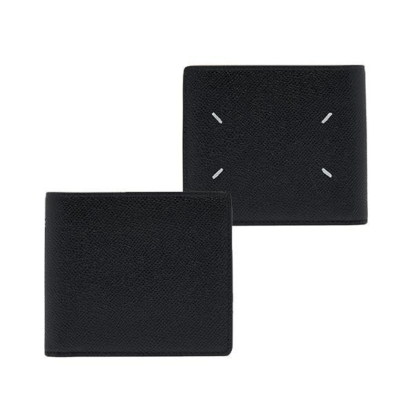 Maison Margiela Black Signature Stitch Leather Bifold Wallet