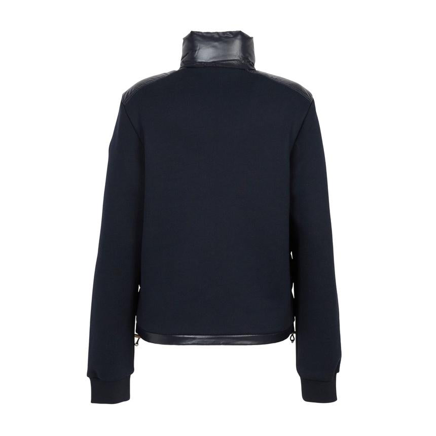 Moncler Women’s Zip-Up Sweatshirt Navy Cotton Knit Cardigan