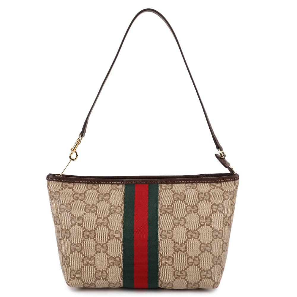 GUCCI Web Stripe Small Clutch Pouch