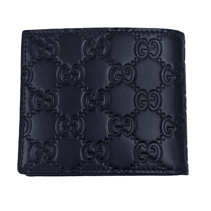 GUCCI Signature Guccissima Bifold Wallet Dark Navy 779836 CWC1N 4009