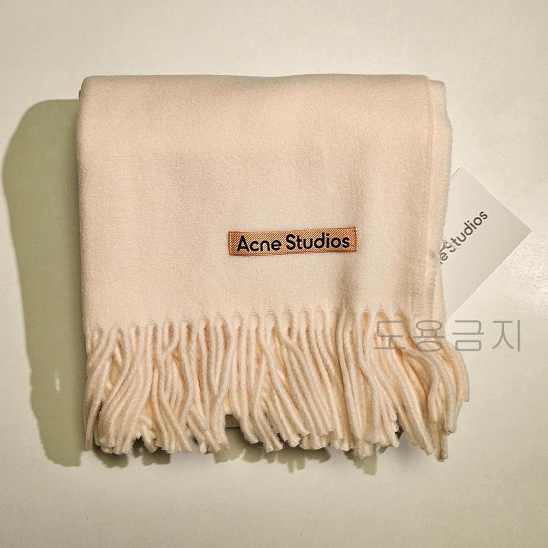 Acne Studios Narrow Scarf Warm White Wool Scarf